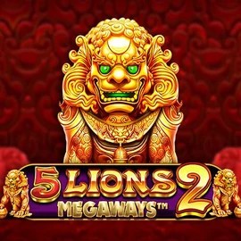 5 Lions Megaways 2 online game logo by Pragmatic Play on robo-cat.eu
