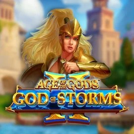 Age Of The Gods: God Of Storms 2 logo – Slots by Playtech at Robocat Casino