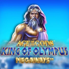 Age Of The Gods: King of Olympus Megaways slot logo by Origins at Robocat Casino