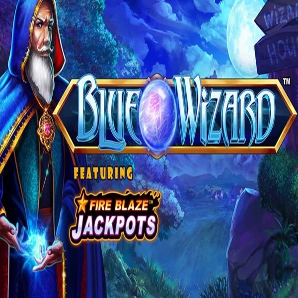 Play Blue Wizard Fire Blaze Jackpots slot by Rarestone Gaming on robo-cat.eu