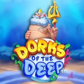 Dorks of the Deep slot logo by Hacksaw Gaming at Robocat Casino
