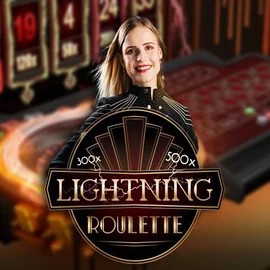 Live Casino logo of Lightning Roulette from Evolution at Robocat Casino