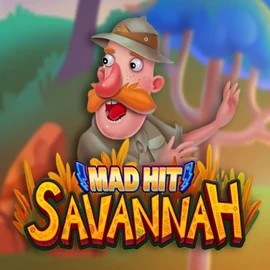 Mad Hit Savannah slot logo by RubyPlay at Robocat Casino