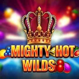 Mighty Hot Wilds logo by Inspired Gaming at Robocat Casino