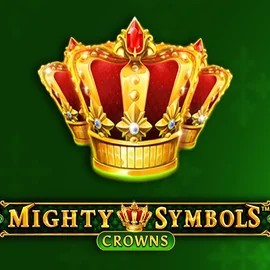 Mighty Symbols Crowns slot logo by Wazdan at Robocat Casino