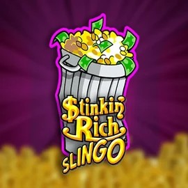 Stinkin Rich Slingo online game logo by Slingo on robo-cat.eu